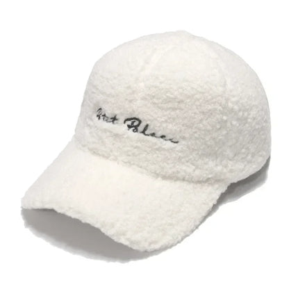 Unisex Korean Style Plush Winter Baseball Cap