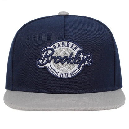 Brooklyn Embroidered Cotton Hip Hop Snapback Cap