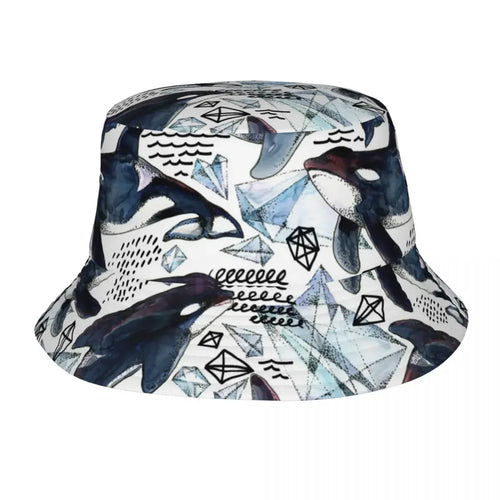 Killer Whale Watercolor Arctic Ocean Unisex Bucket Hat