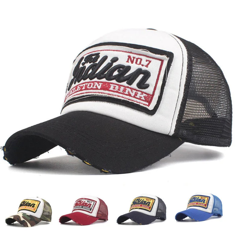 Streetwear Letter Embroidery Mesh Dad Baseball