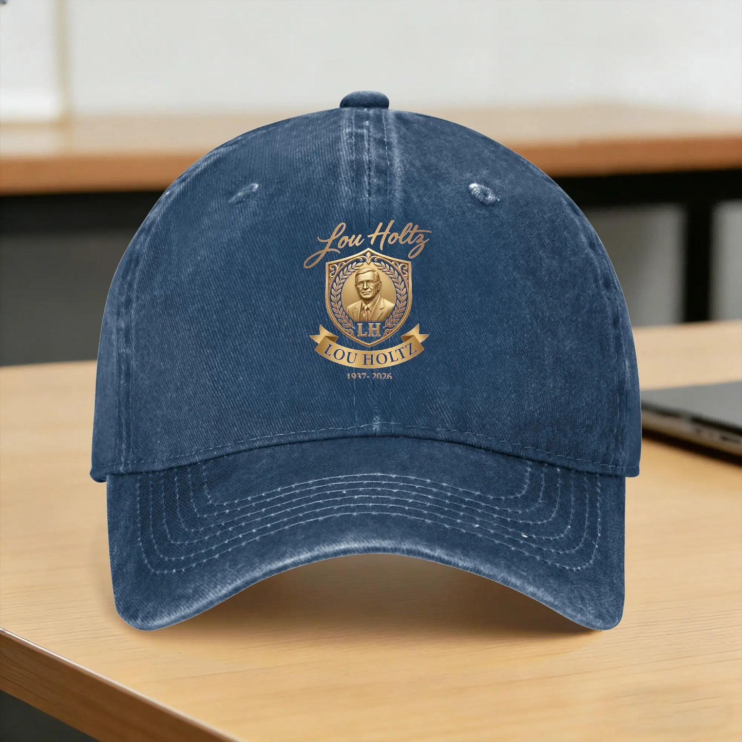 Lou Holtz Logo Washed Adjustable Baseball Cap