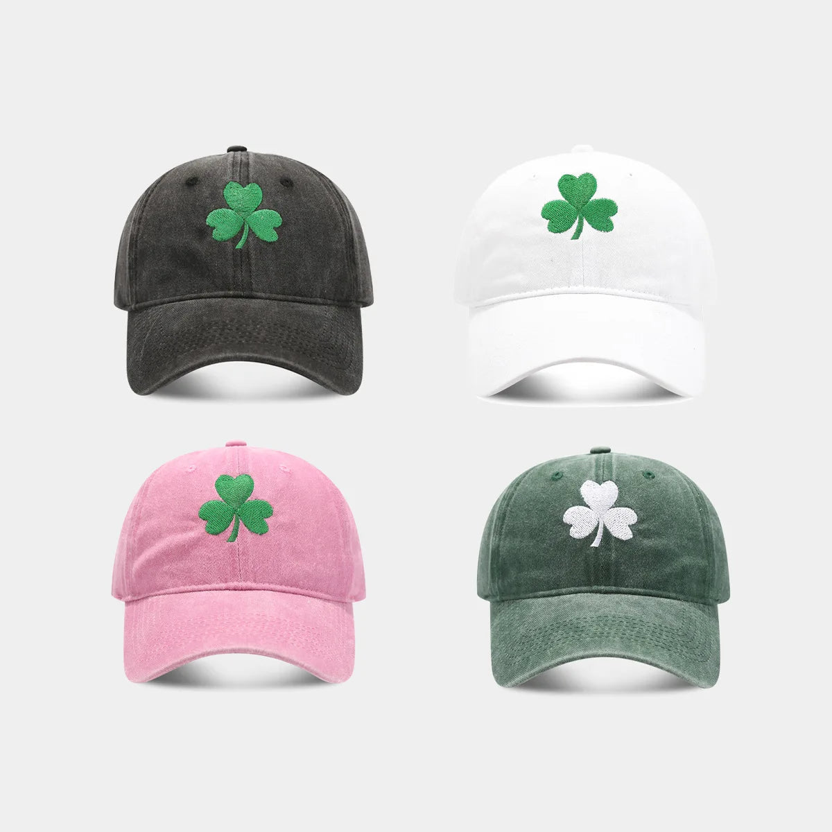Irish Green Clover Embroidered Baseball Cap