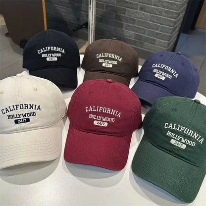 Retro Baseball Cap Unisex Letter Embroidery Hip Hop Summer