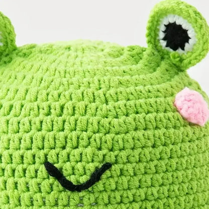 Hand Woven Frog Ruffled Fisherman Bucket Hat