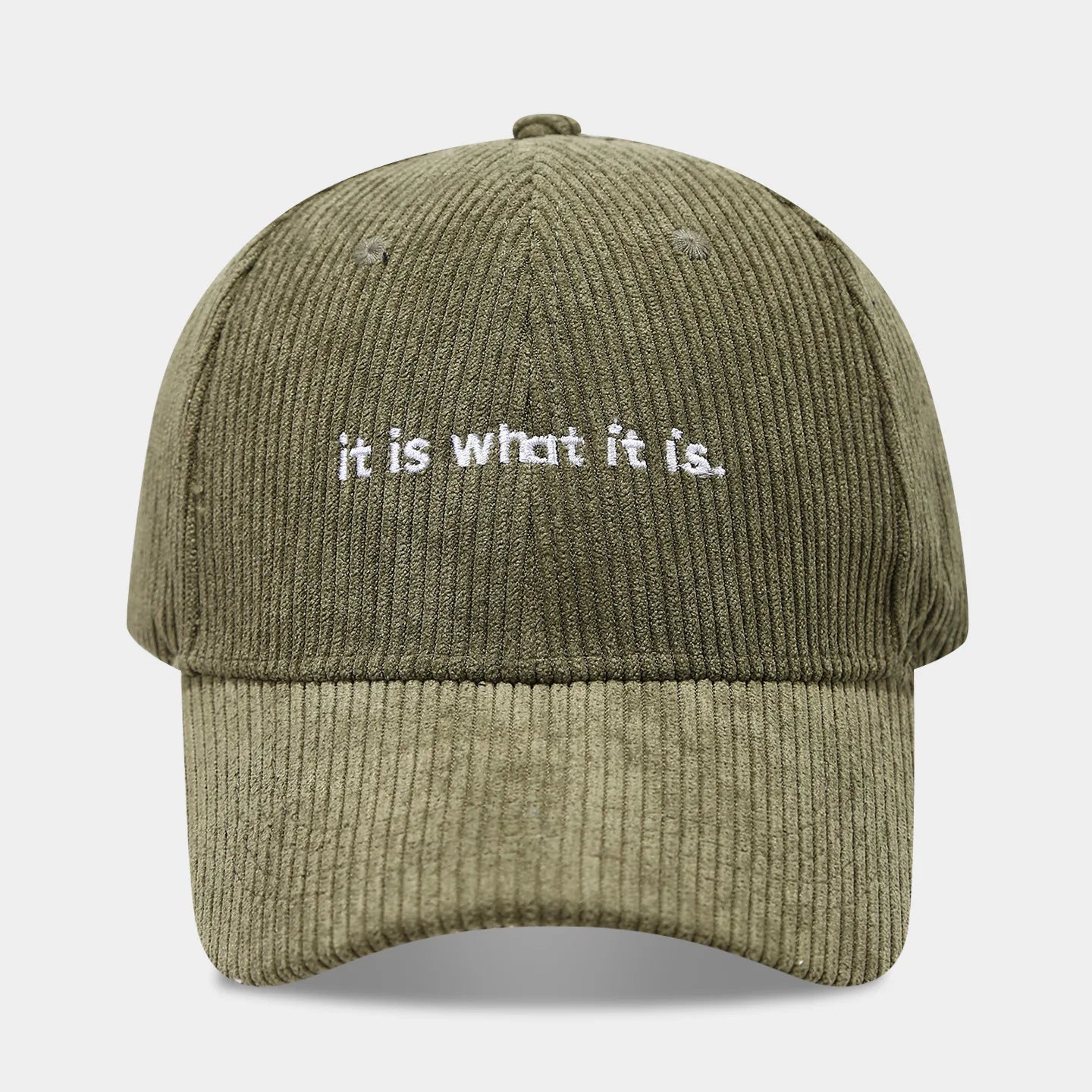 Winter Corduroy Embroidered Letter Baseball Cap