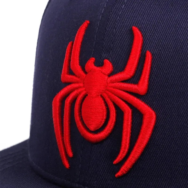 Spider Embroidery Unisex Street Snapback Cap