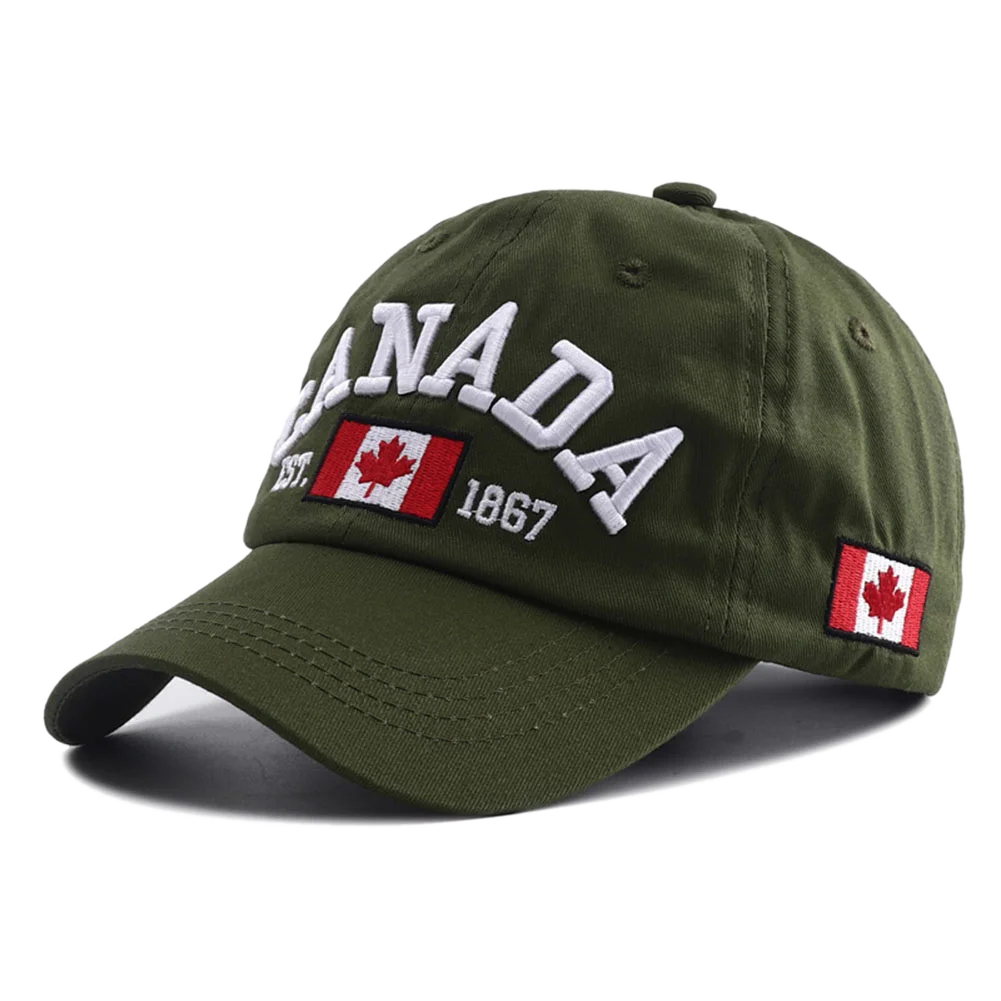 Canada Flag Embroidered Adjustable Snapback Baseball Hat