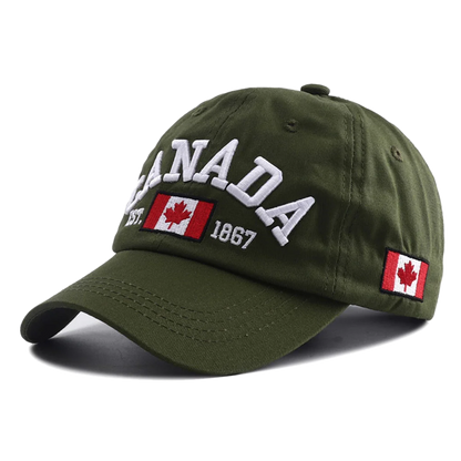 Canada Flag Embroidered Adjustable Snapback Baseball Hat
