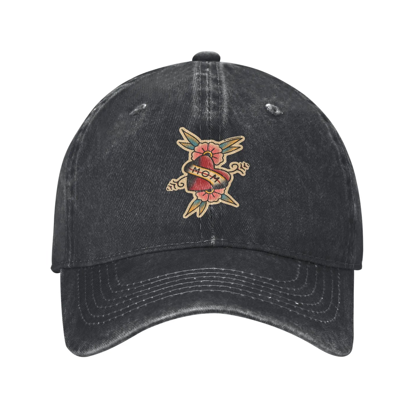 Ed Hardy Mom Heart Washed Trucker Snapback Baseball Cap