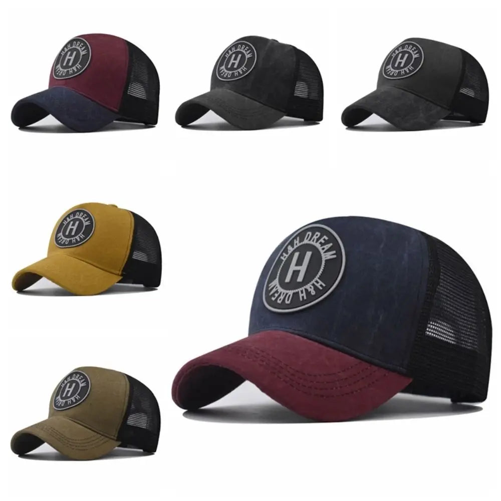 Two Tone Mesh Snapback Baseball Cap