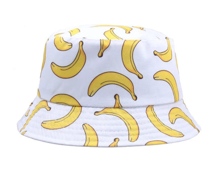 Banana Print Double Side Soft Cotton Bucket Hat