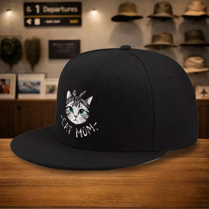 Cat Mom Bandana Graphic Street Snapback Cap