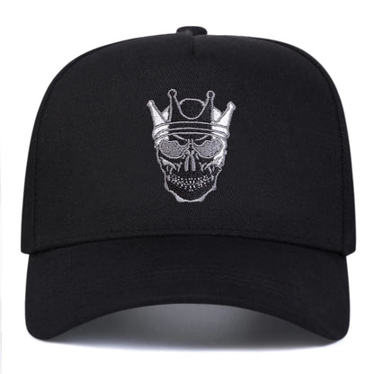 Skull Crown Embroidery Baseball Cap Unisex