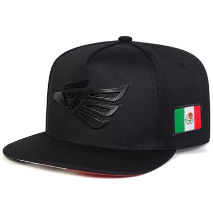 Unisex Eagle Head Embroidery Hip Hop Snapback Cap