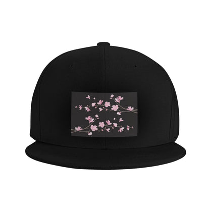 Cherry Blossom Floral Plant Pattern Snapback Cap