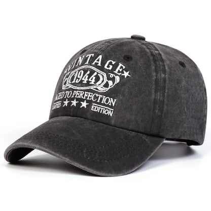 Unisex VINTAGE Letter Embroidery Wash Baseball Caps