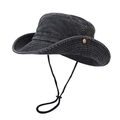 Cotton Solid Bucket Hat Unisex