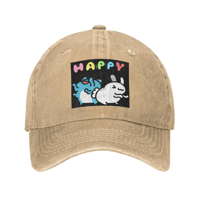 Bugcat Capoo Washed Denim Adjustable Baseball Cap