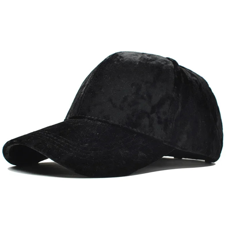 Gold Velvet Baseball Cap