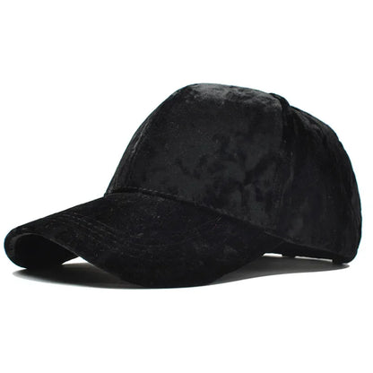 Gold Velvet Baseball Cap