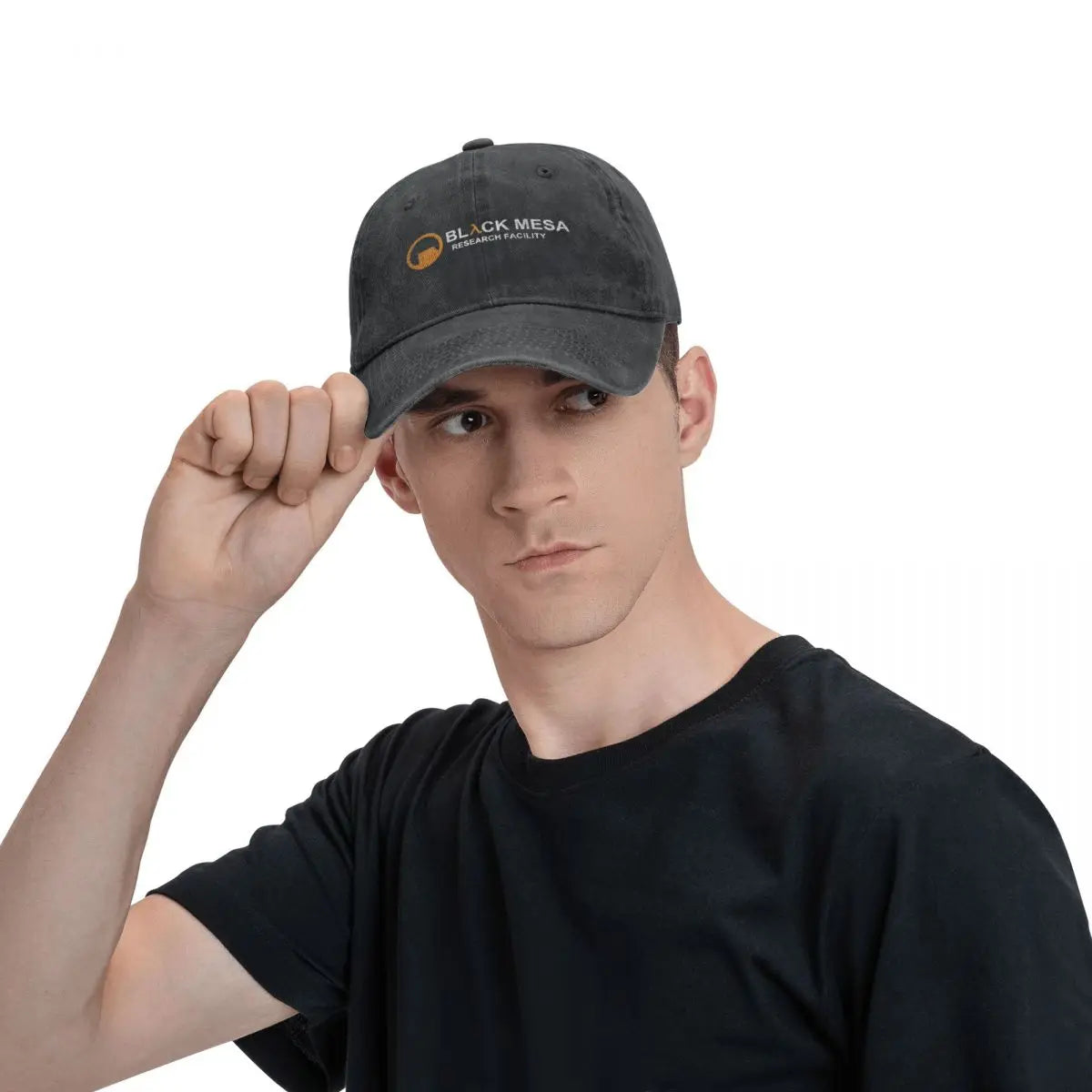 Black Mesa Lambda Snapback Adjustable Baseball Cap