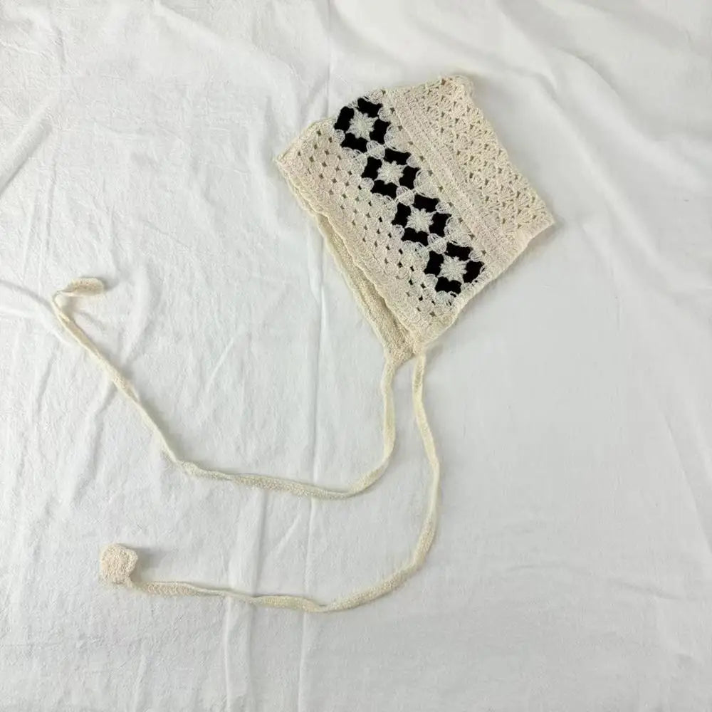 Handmade Floral Lace Crochet Y2K Bucket Hat