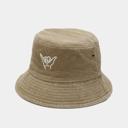 Four Seasons Cotton Cartoon Embroidery Outdoor Bucket Hat