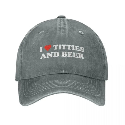 I Love Titties And Beer Vintage Baseball Cap