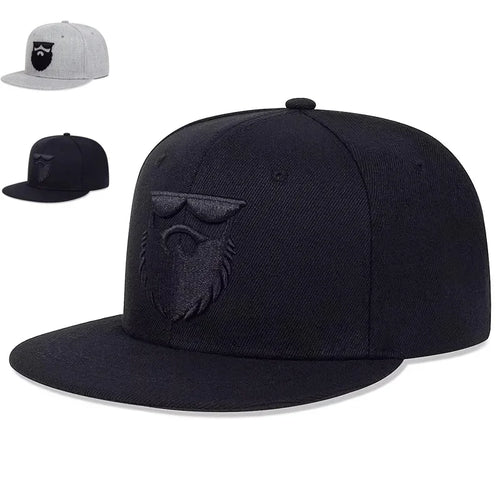 Beard Old Men Embroidery Outdoor Snapback Cap