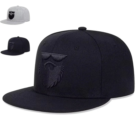 Beard Old Men Embroidery Outdoor Snapback Cap