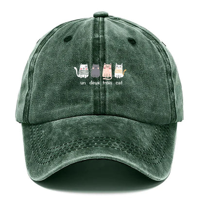 Kittens Vintage Washed Cotton Cute Streetwear Baseball Cap