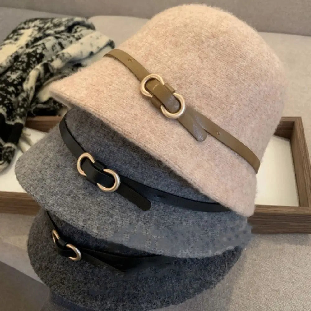 British Retro Elegant Wool Fisherman Bucket Hat