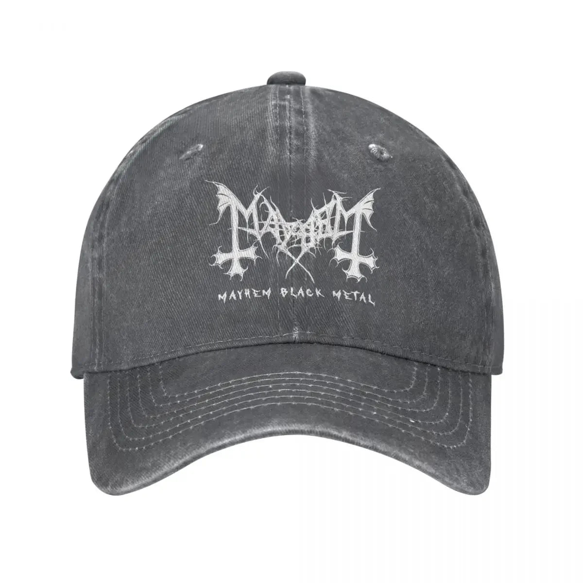Mayhem Black Metal Denim Baseball Cap
