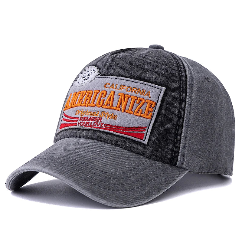 Washed Cotton Vintage Letter Dad Baseball Cap