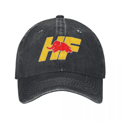 Lancia HF Elephant Distressed Denim Baseball Cap