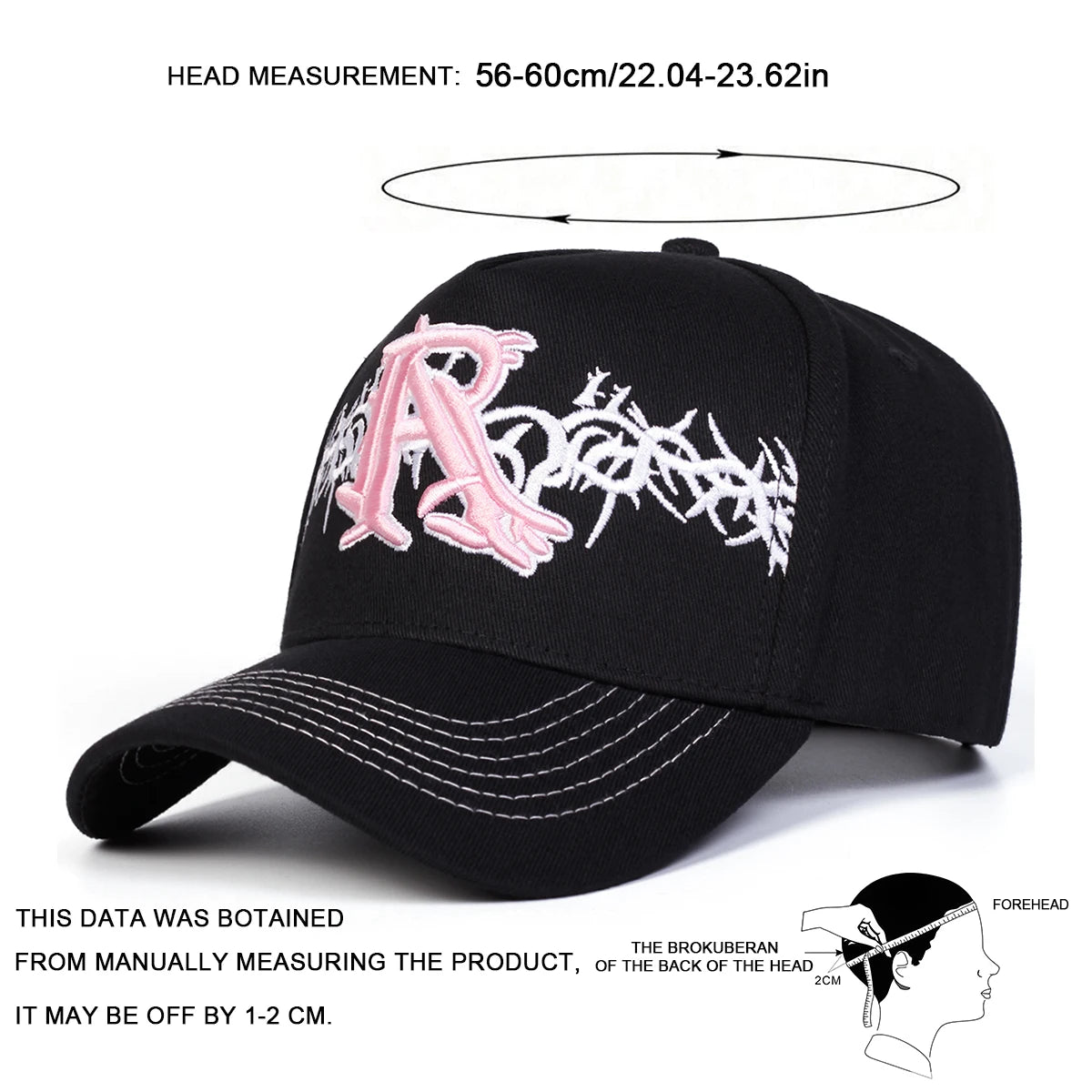 Unisex R Cross Embroidered Casual Outdoor Baseball Cap