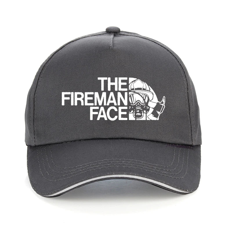 Funny Firefighter Face Adjustable Dad Baseball Cap