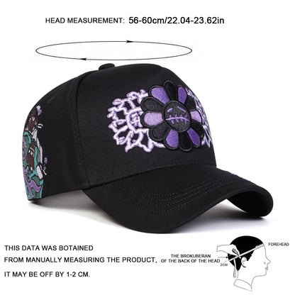 Unisex Sunflower Embroidered Casual Outdoor Baseball Cap