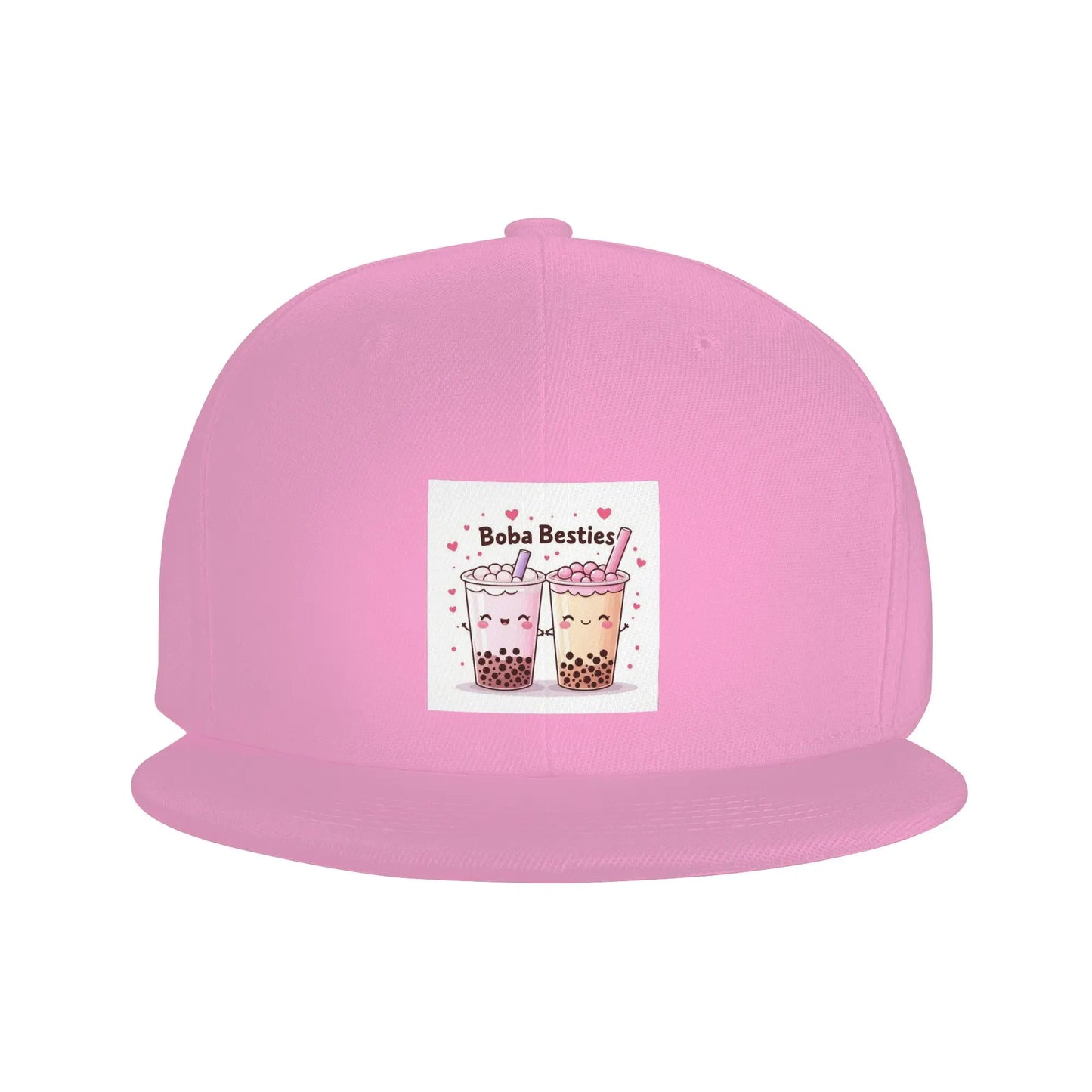 Boba Besties Kawaii Bubble Tea Snapback Cap