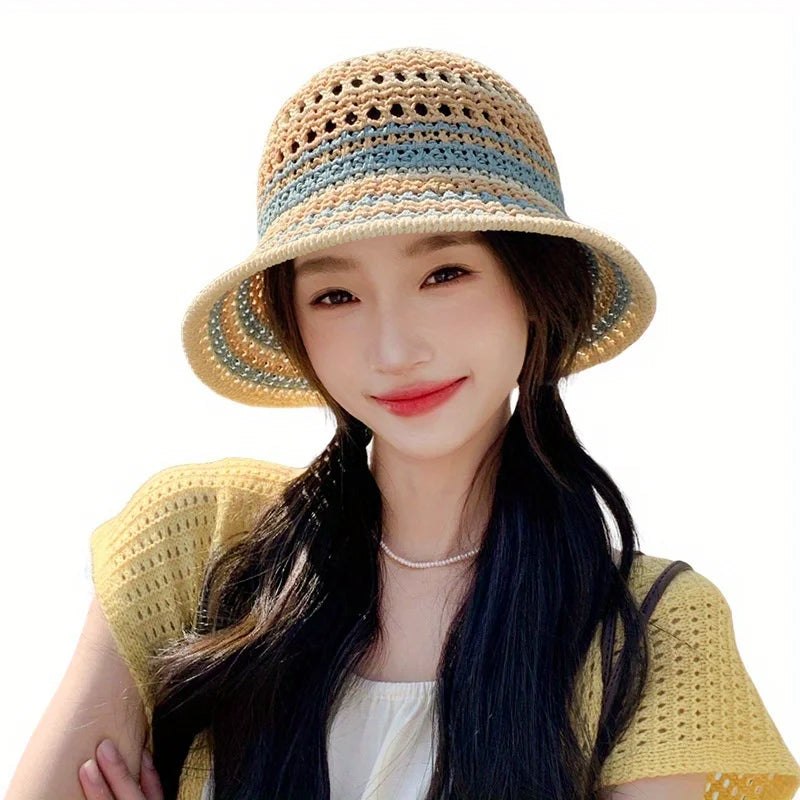 Bohemian Handwoven Macrame Summer Bucket Hat