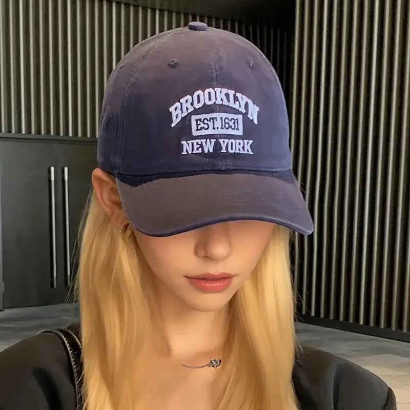 Brooklyn NY Logo Embroidered Adjustable Baseball Cap