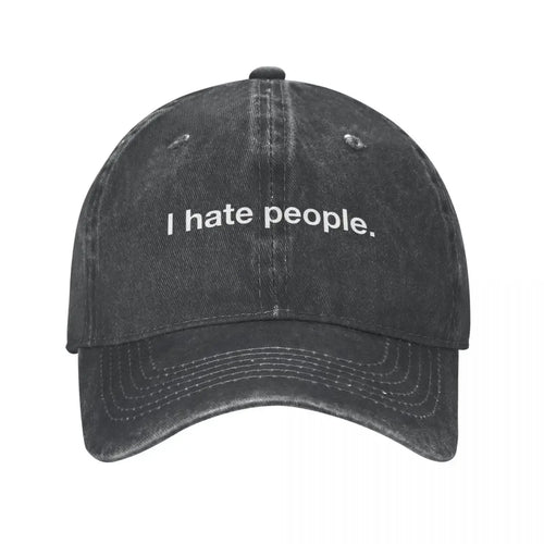 Vintage I Hate People Cotton Baseball Cap