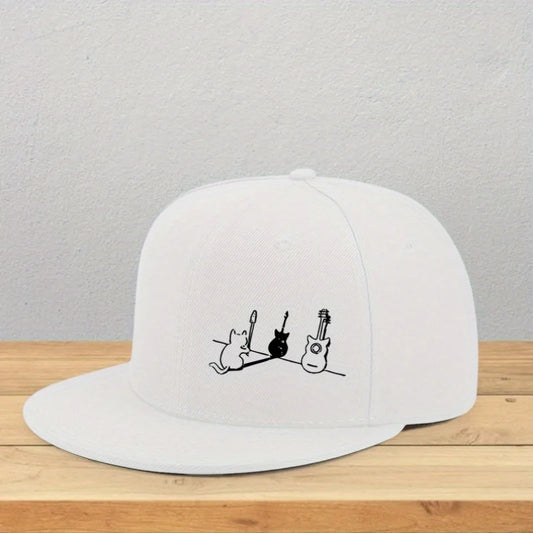 Cat Guitar Reflection Music Festival Snapback Cap