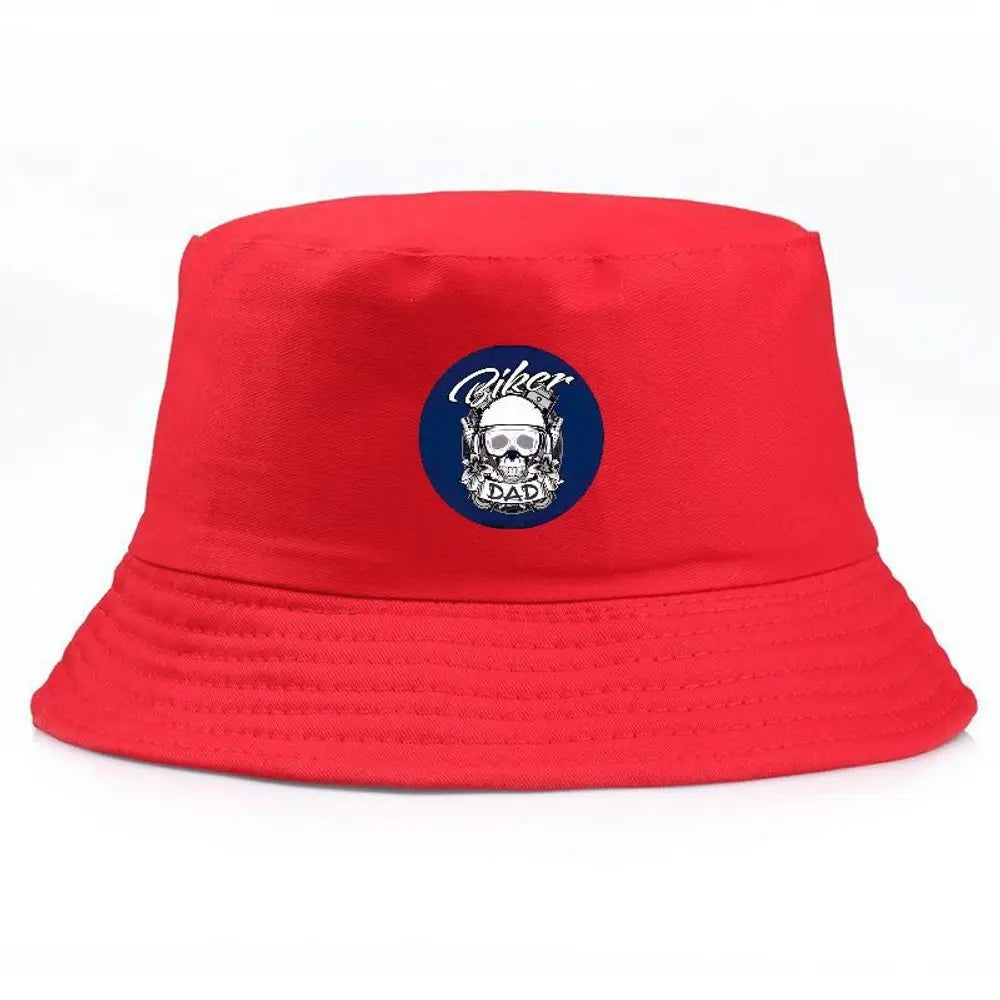 Astronaut Skull Emblem Printed Black Bucket Hat