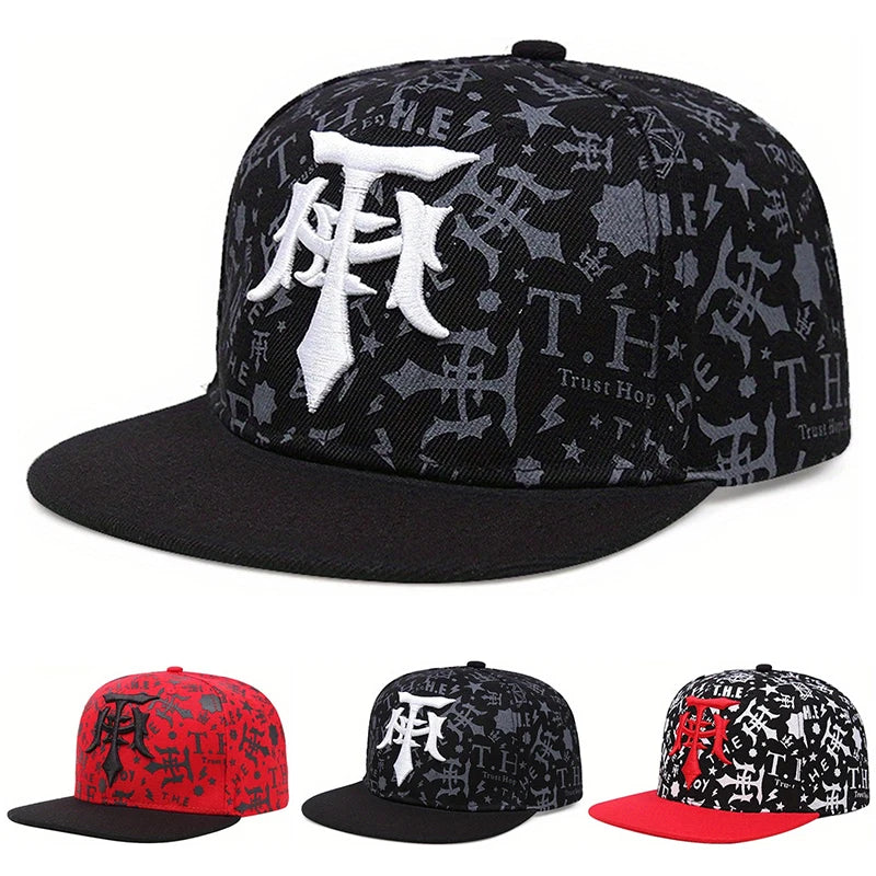 Unisex T Dagger Embroidered Graffiti Baseball Cap