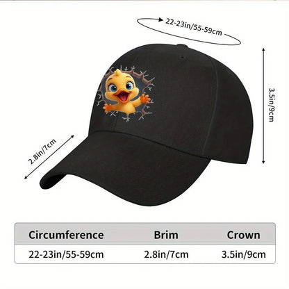 Cute Cartoon Duck Face Adjustable Baseball Cap