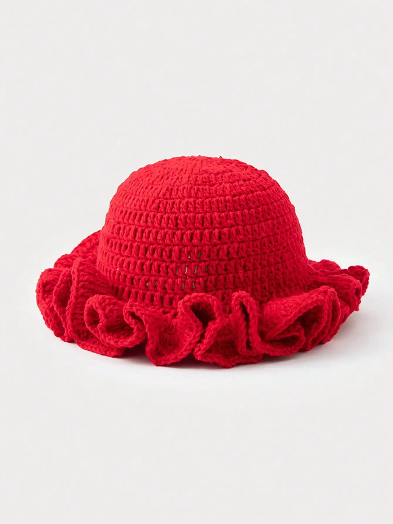 Handmade Crocheted Ruffled Bamboo Fisherman Bucket Hat