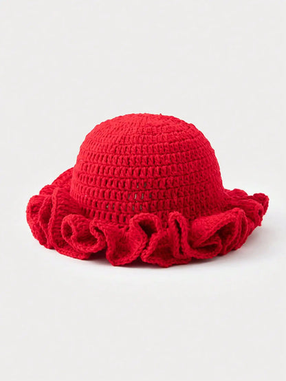Handmade Crocheted Ruffled Bamboo Fisherman Bucket Hat