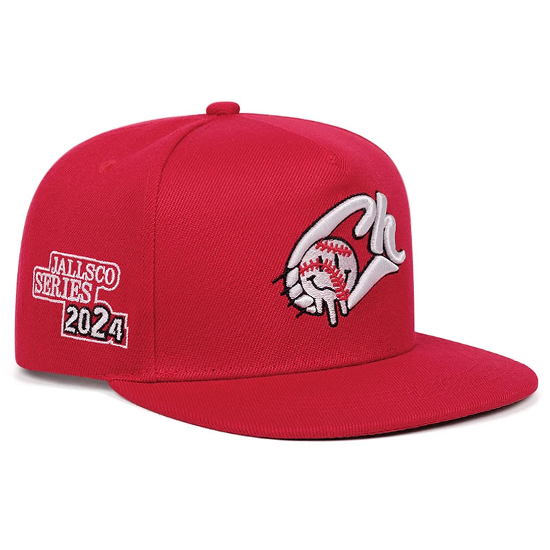 CH Tennis Embroidered Streetwear Flat Brim Hip Hop Cap Unisex
