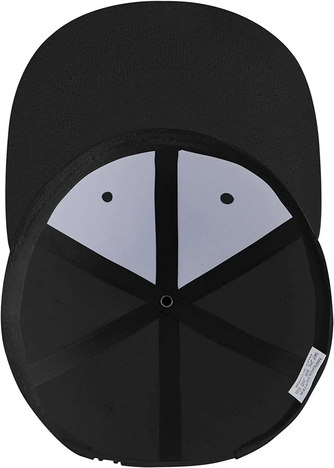Skull Earphone Black Flat Bill Snapback Cap